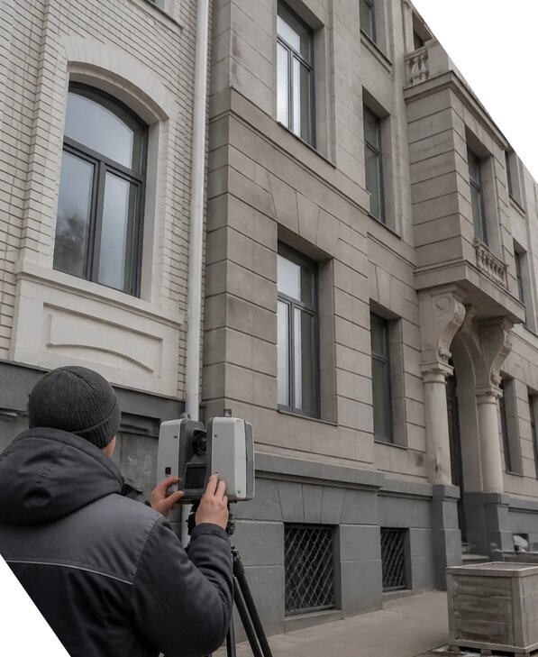 Лазерное сканирование фасадов зданий для обследования в Гулькевичах